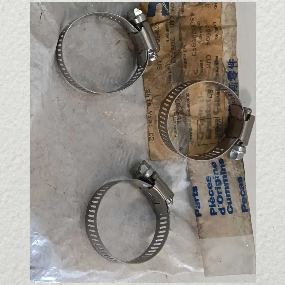 CLAMP HOSE CUMMINS MAIN ENGINE SPARES 209773